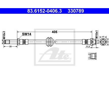 BMW E46 E85 E86 Ön Fren Hortumu 83615204063