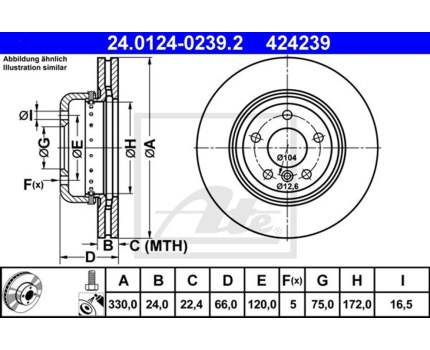 BMW F10 F11 Ön Fren Diski Takım 24012402392