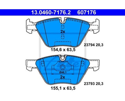 BMW E60 E61 E84 E89 E90 E91 E92 E93 Ön Fren Balatası 13046071762