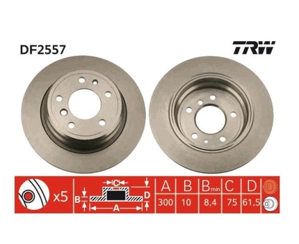 BMW E34 Arka Fren Diski Takım DF2557