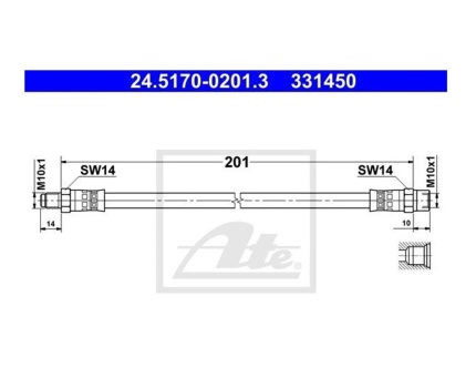 BMW E36 Arka Fren Hortumu 24517002013