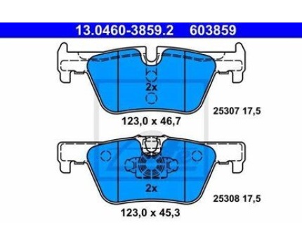 BMW F20 F21 F22 F23 F30 F31 F32 F33 F34 F36 Arka Fren Balatası 13046038592