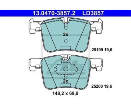 BMW F20 F21 F22 F23 F25 F26 F30 F31 F32 F33 F34 F36 Ön Fren Balatası Seramik 13047038572