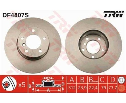 BMW E81 E82 E84 E87 E88 E90 E91 E92 E93 F20 F21 F22 F23 F30 F31 F32 F33 F34 F36  Ön Fren Diski Takım DF4807S