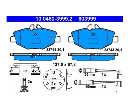 Mercedes Benz W211 Ön Fren Balatası 13046039992