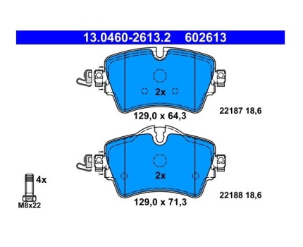 BMW MINI F45 F46 F48 F54 F55 F56 F57 F60 Ön Fren Balatası 13046026132