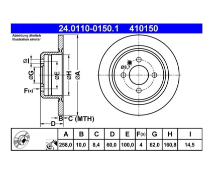 BMW E30 Arka Fren Diski Takım 24011001501