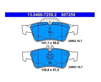 Mercedes Benz W211 W212 Arka Fren Balatası 13046072592