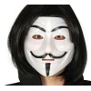 Siyah Renk Takma Kısa Saç ve V For Vendetta Maskesi Anonymous Maskesi