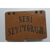 Seni Seviyorum Ahşap Hediye Kutusu Sevgiliye Hediye