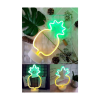 Ananas Model Neon Led Işıklı Masa Lambası Dekoratif Aydınlatma Gece Lambası