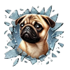 Pug Araç Stickerı