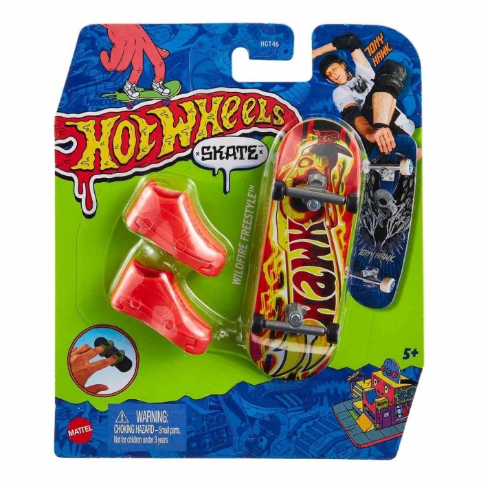 HGT46 Hot Wheels Skate Parmak Kaykay ve Ayakkabı Paketleri