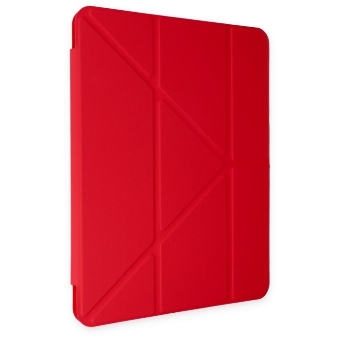 iPad Pro 12.9 (2018) Kılıf Kalemlikli Mars Tablet Kılıfı - Kırmızı