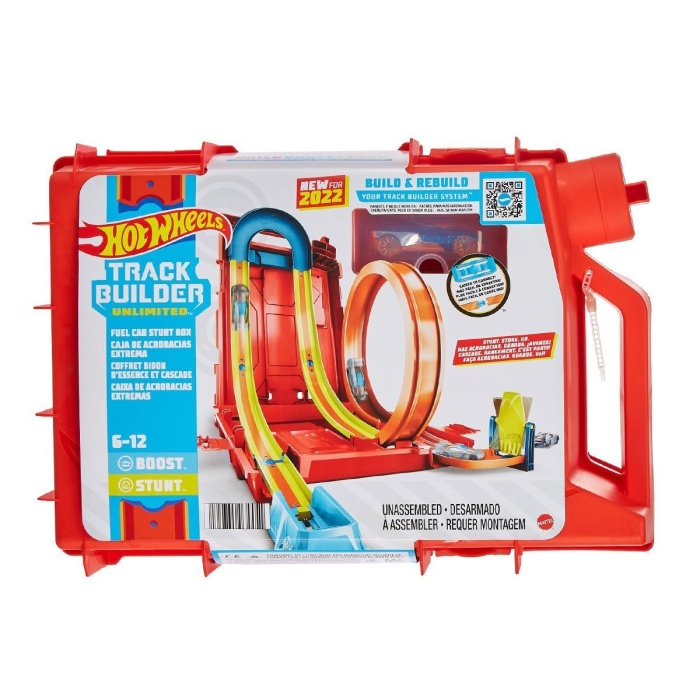 HDX78 HW Track Builder Benzin Bidonu Akrobasi Seti, Hot Wheels Track Builder