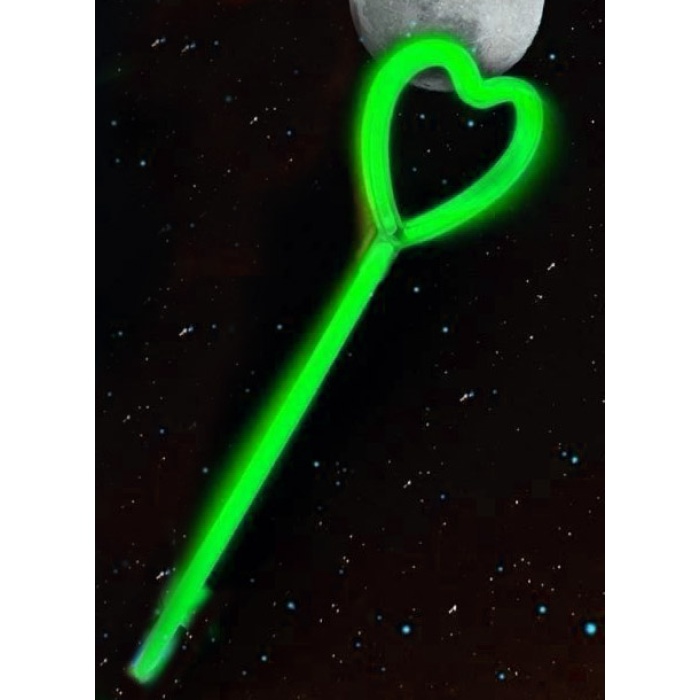 Karanlıkta Yanan Glow Stick Partisi Kalp Şekilli Asa Sopa 6 Renk 6 Adet