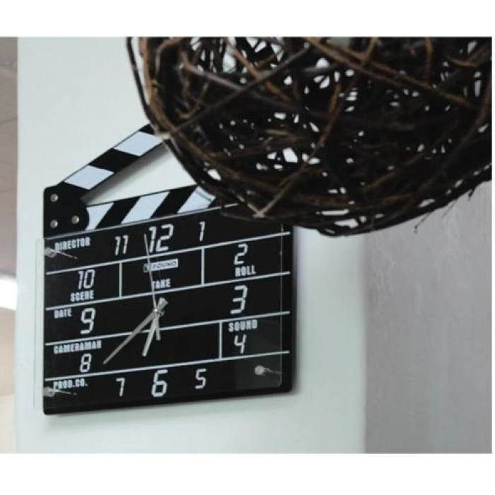 Clapperboard Clock  Analog Klaket Duvar Saati