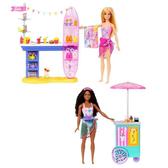 HNK99 Barbie Brooklyn ve Malibunun Sahildeki Yiyecek Standı