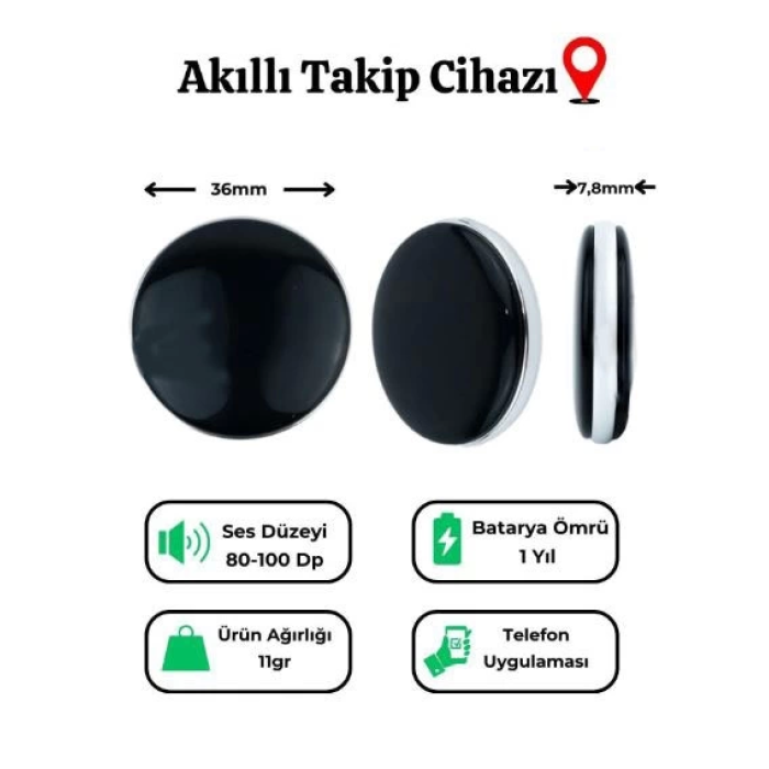 Ios & Android Uyumlu Airtag Akıllı Gps Takip Cihazı