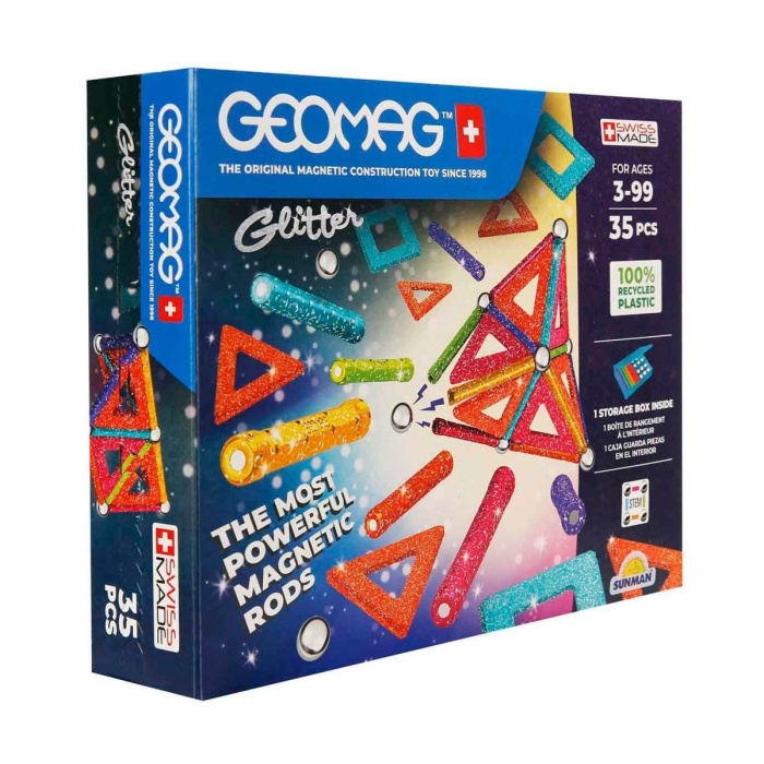 0535 Geomag Glitter Manyetik Zeka Oyunu 35 Parça