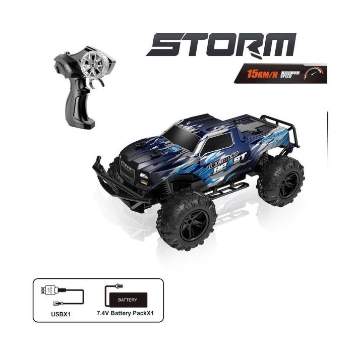 SYR-666-835A Kumandalı  2.4Ghz Şarjlı 1:8 Storm Off Road Araba