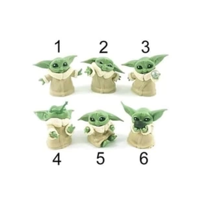 Mini Baby Yoda Figür 6 Adet