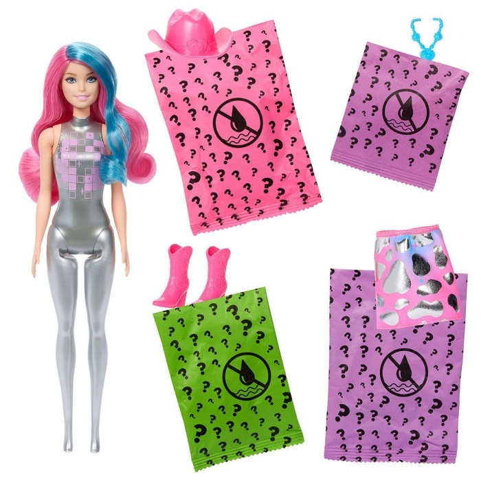 JCP01 Barbie Color Reveal - Renk Değiştiren Sürpriz Barbie Disco Star Serisi