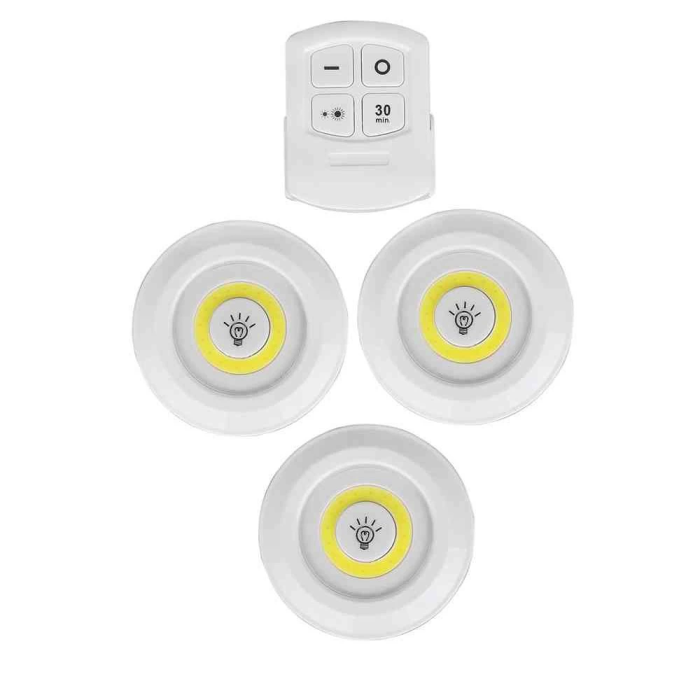 Uzaktan Kumandalı Yapışkanlı Led Spot Lamba Wt-364