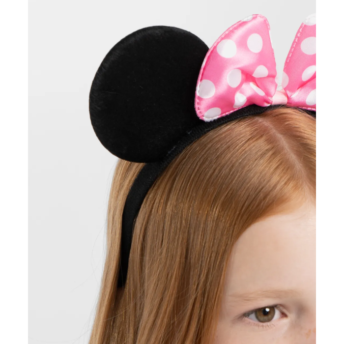 Pembe Fiyonklu Minnie Mouse Tacı Mini Kulak