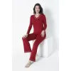 Confeo C840-066 Kadın Viskon V Yaka Uzunkol Pijama Takım