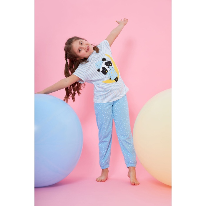 Nbb 67460 Panda Desen Çocuk Pijama Takımi