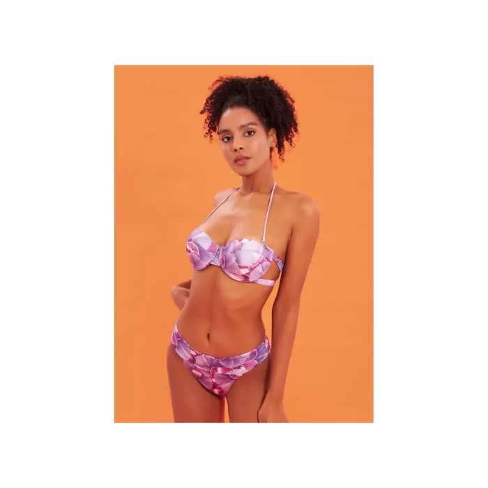 Nbb 51420 Yelpaze Desen Straplez Bikini Takım