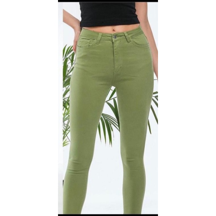 Slimfit Dar Paça  Pantolon Mint yeşili