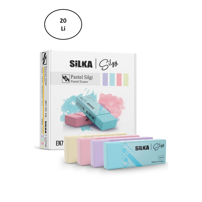 Silka Pastel Silgi 4 Renk 20Li