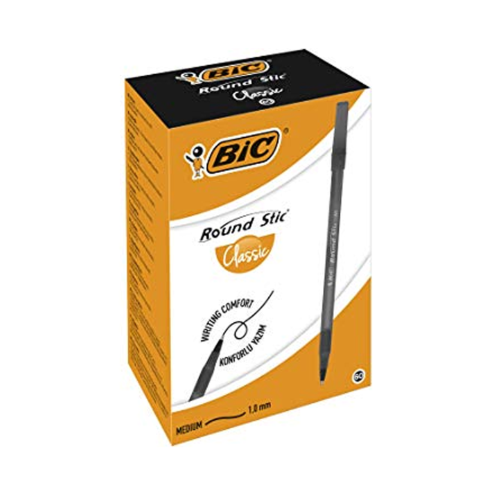 Bic Round Stick Tükenmez Kalem Siyah 60lı