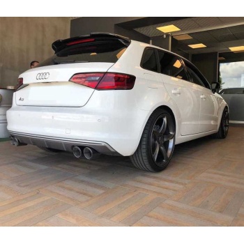 AUDI A3 HB (2014-2020) CAMUSTU SPOILER - PIANO BLACK (PARLAK SIYAH) plastik