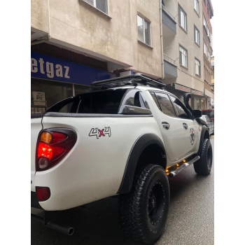 2008 -2014 MITSUBISHI L200 UYUMLU  STOP CERCEVE KAPLAMA SIYAH