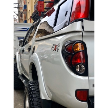 2008 -2014 MITSUBISHI L200 UYUMLU  STOP CERCEVE KAPLAMA SIYAH