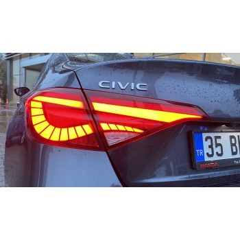 CIVIC FE1 2022+ UYUMLU DRAGON LED STOP - KIRMIZI