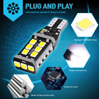 Space Led Ampul T15-15 SMD Canbuslı Beyaz 2li Set 12V / LAAM631