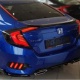 Honda civic fc5 arka tampon difüzörü çift çıkış standart parlak