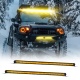 Offroad sis lambası piano black iç çerçeve sarı 12-32V 81,3cm /  LASS365-2