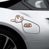 Kedi Dizel Yakıt Depo Kapak Sticker, Araba, Oto, Etiket, Tuning, Aksesuar, Modifiye, Arma, Kahverengi