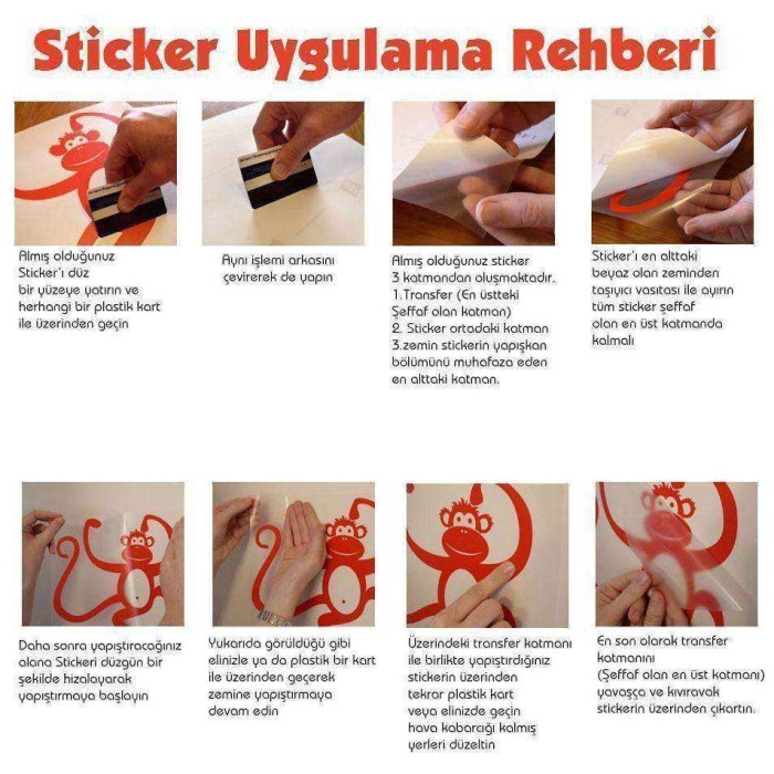 Elleri Havada WC Silüeti Dekoratif Kapı Sticker, Çıkartma