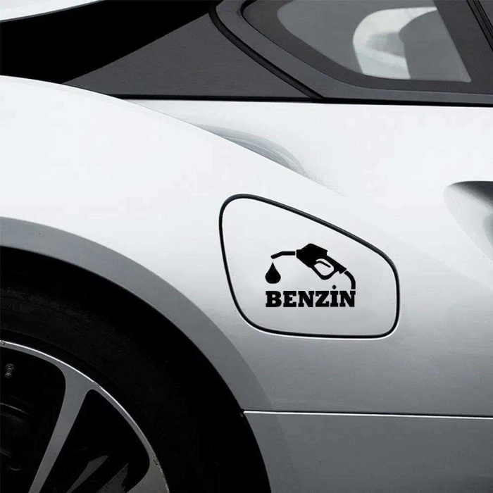 Benzin Yazısı Yakıt Depo Kapağı Kapak Sticker, Araba, Oto Etiket, Aksesuar, Tuning, Modifiye