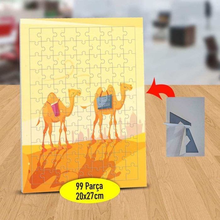 Çölde Giden Develer 99 Parça Puzzle Yapboz Tablo-1284-11092