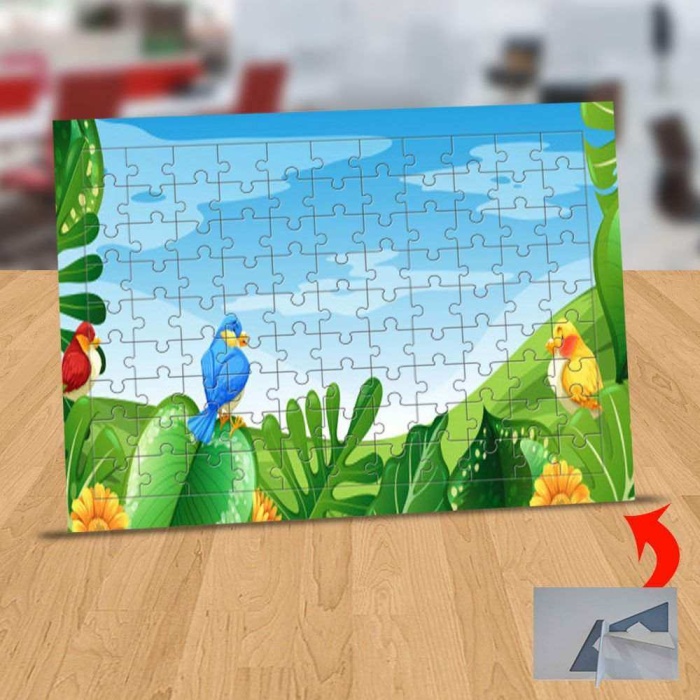 Bitkilerin Arasında Kuşlar 99 Parça Puzzle Yapboz Tablo-121658