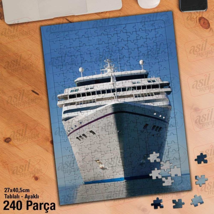 Asil Hobi Gemi - Deniz - Kaptan - Manzara Yapboz-Ayak Destekli Çerçeveli 240 Parça Puzzle