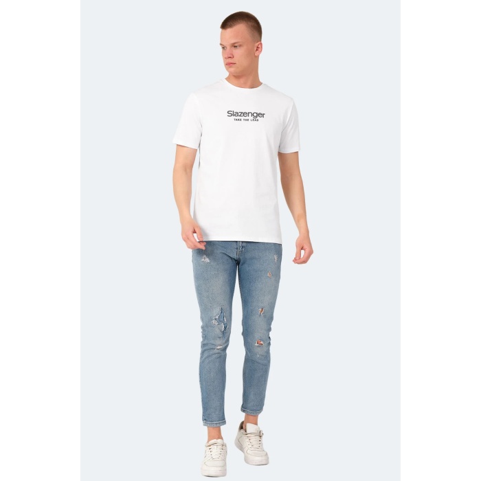 Slazenger VOITTO Erkek Kısa Kol T-Shirt Beyaz ST14TE111-000