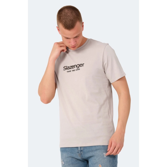 Slazenger VOITTO Erkek Kısa Kol T-Shirt Taş Gri ST14TE111-280